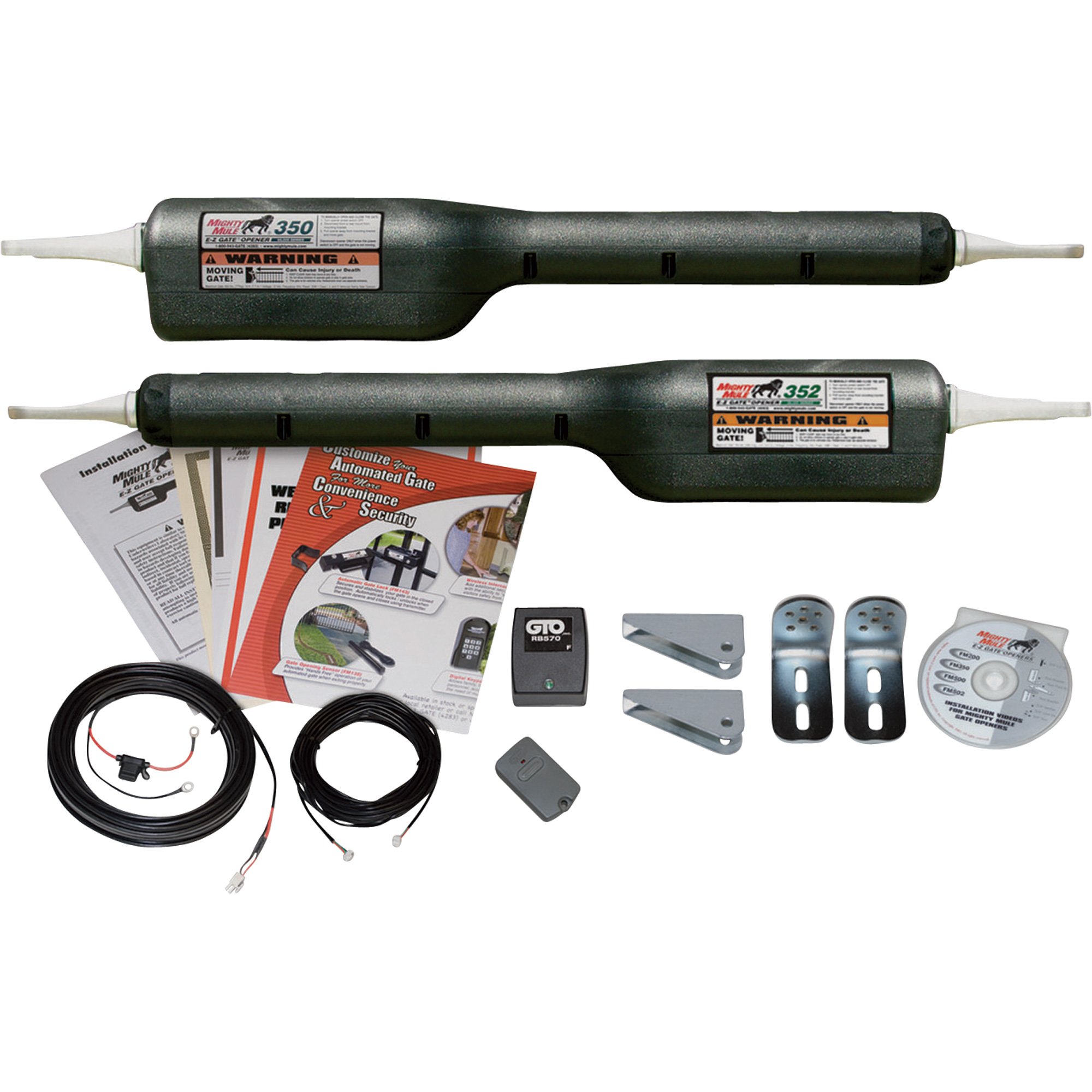 Mighty Mule Dual Gate Opener Kit — Medium-Duty, Model# FM352